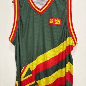 Men's Green and Red Sports Jersey